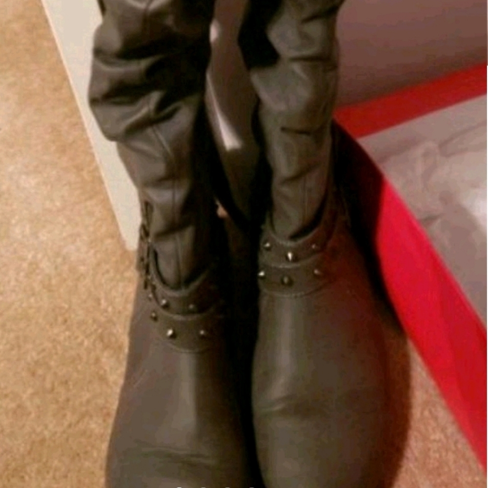 Tall Grey Boots
